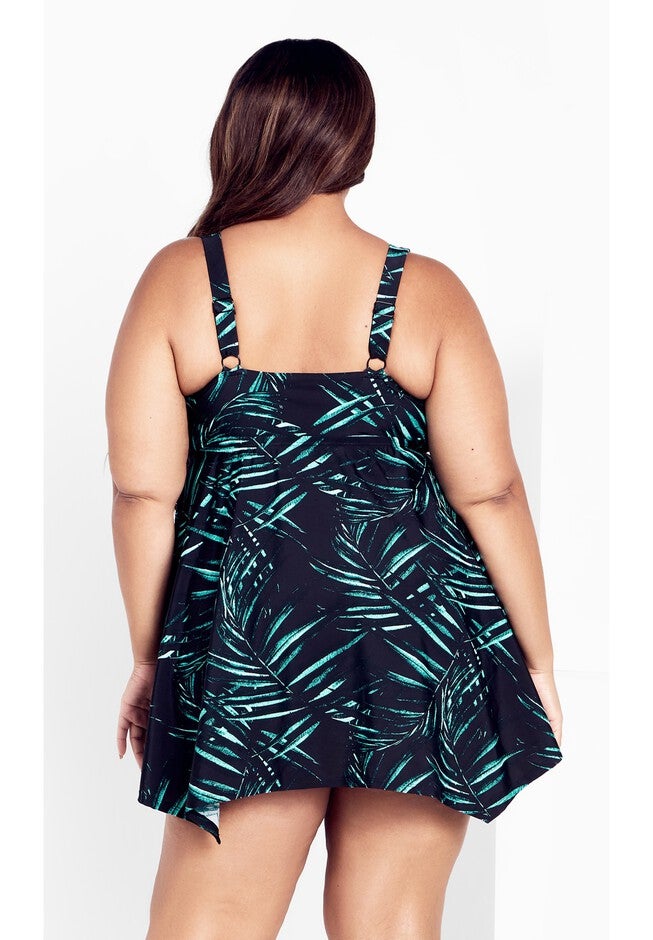 Icon Print Swimdress, AQUA TROPICS PRINT, alternate image number null