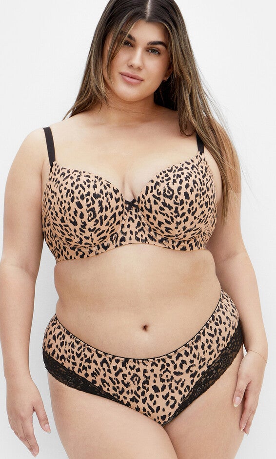 Smooth & Chic Print T-Shirt Bra - taupe, INES TAUPE ANIMAL, hi-res image number 0