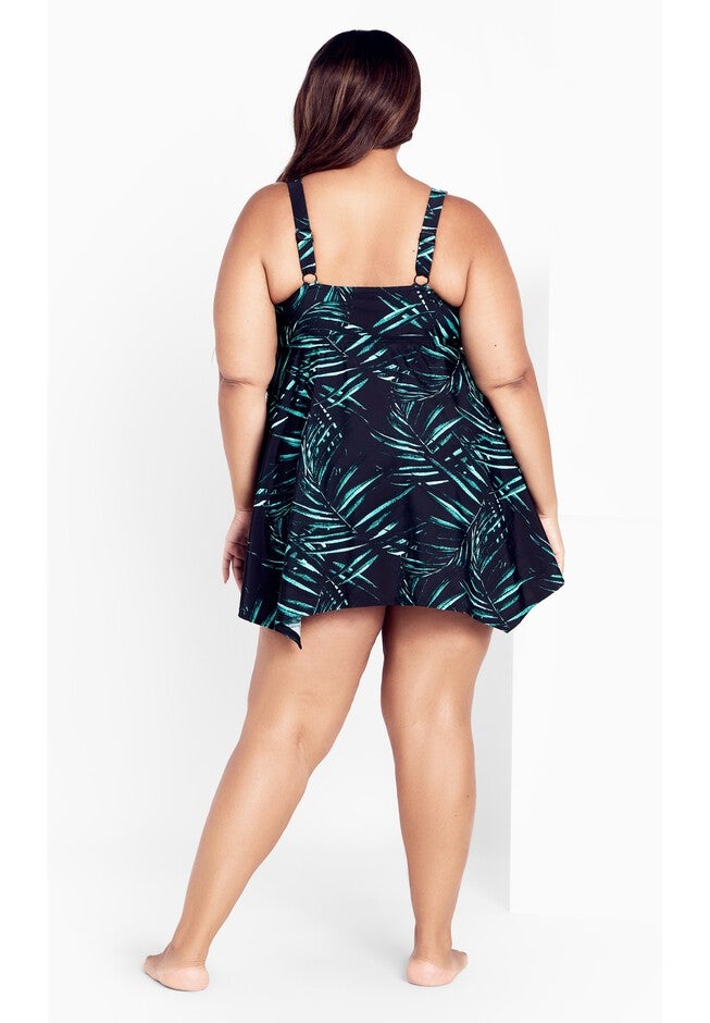 Icon Print Swimdress, AQUA TROPICS PRINT, alternate image number null