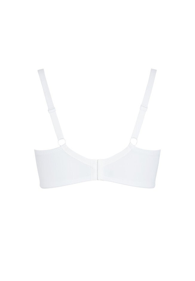 Lace Soft Cup Wire Free Bra, WHITE, alternate image number null