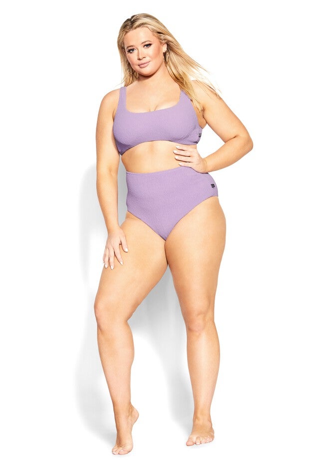 Izzy Hi Waist Bikini Brief - violet, PURPLE, on-hover image number null
