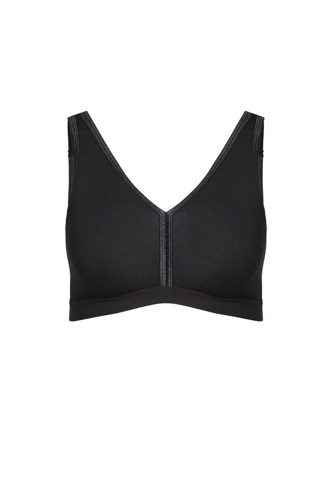 Basic Cotton Bra, BLACK, alternate image number null