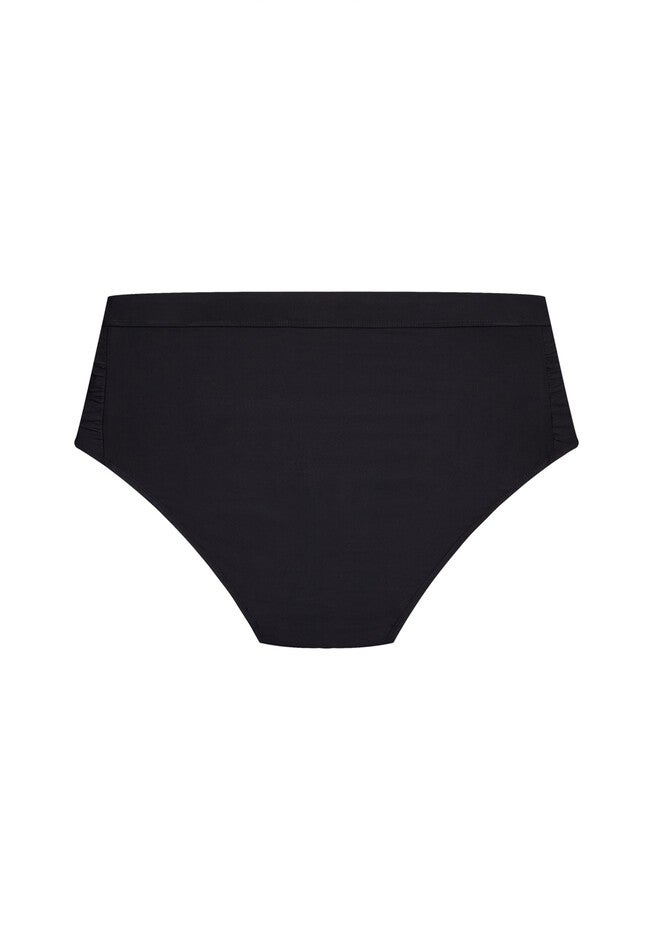 High Waist Swim Brief, BLACK, alternate image number null