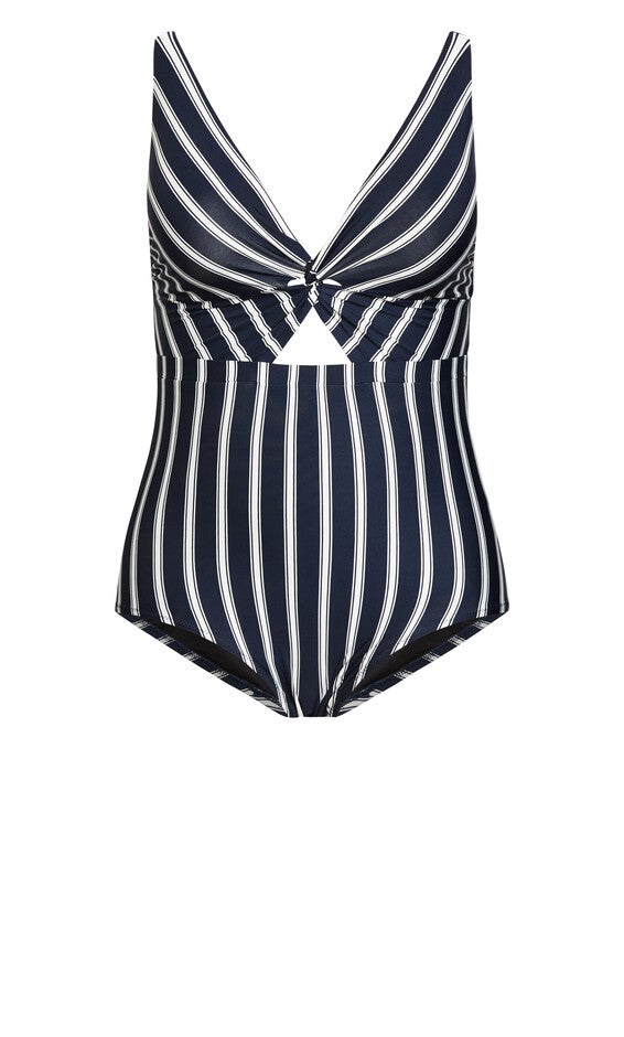 Majorca Print 1 Piece - navy stripe, BLUE, alternate image number null