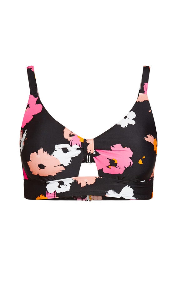 Izzy Print Bikini Top - black, BLACK, alternate image number null