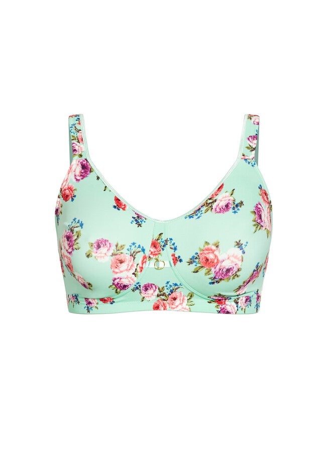 Fashion Soft Caress Bra, MINT FLORAL, alternate image number null