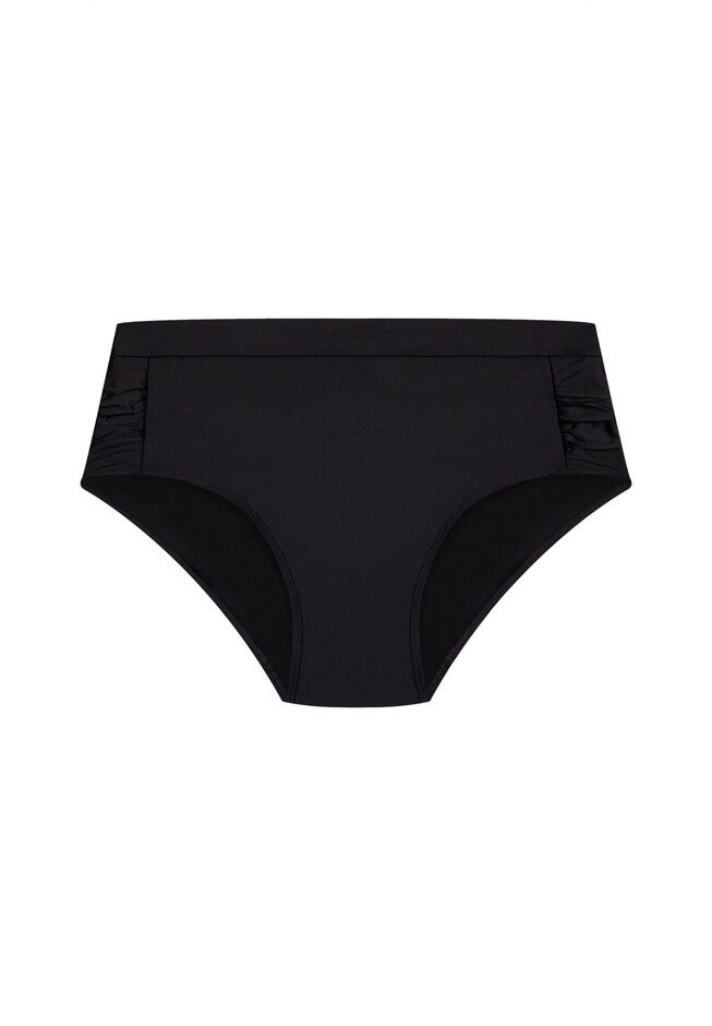 High Waist Swim Brief, BLACK, alternate image number null