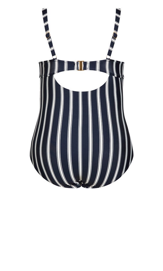 Majorca Print 1 Piece - navy stripe, BLUE, alternate image number null