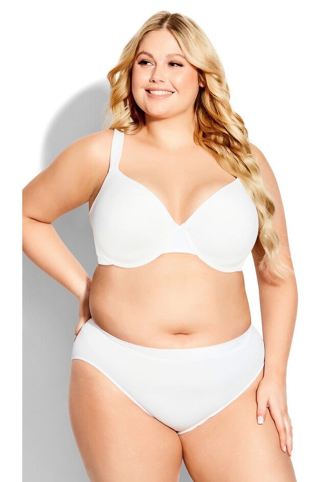 Seamless High Cut Brief, WHITE, hi-res image number null