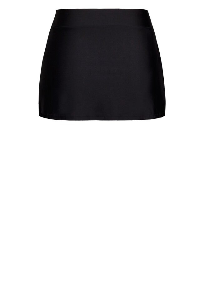 Flare Knit Swim Skirt, BLACK, alternate image number null