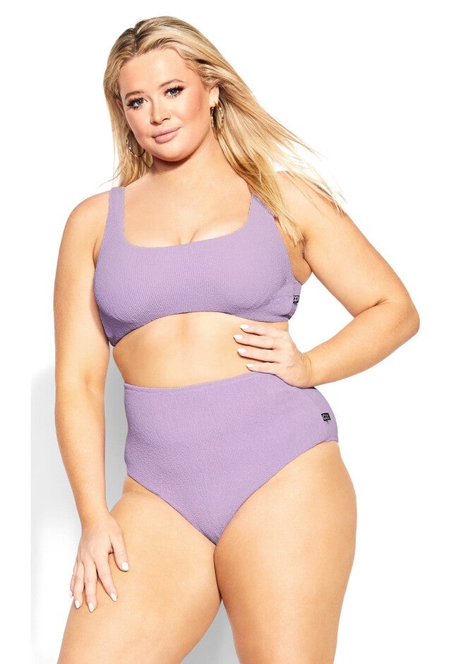 Izzy Hi Waist Bikini Brief - violet, PURPLE, hi-res image number null