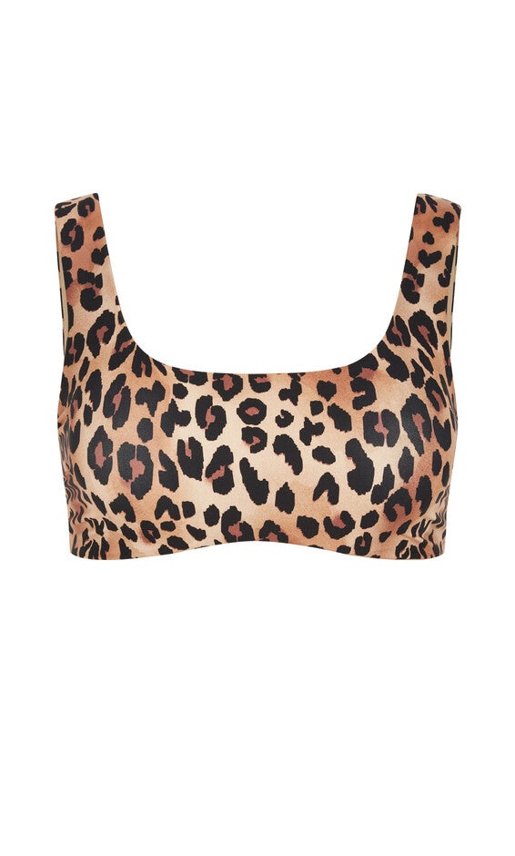 Vigo Print Underwire Bikini Top - animal, BROWN, alternate image number null