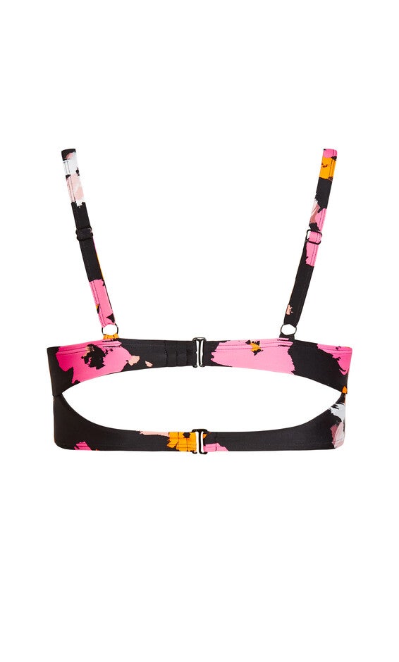 Izzy Print Bikini Top - black, BLACK, alternate image number null