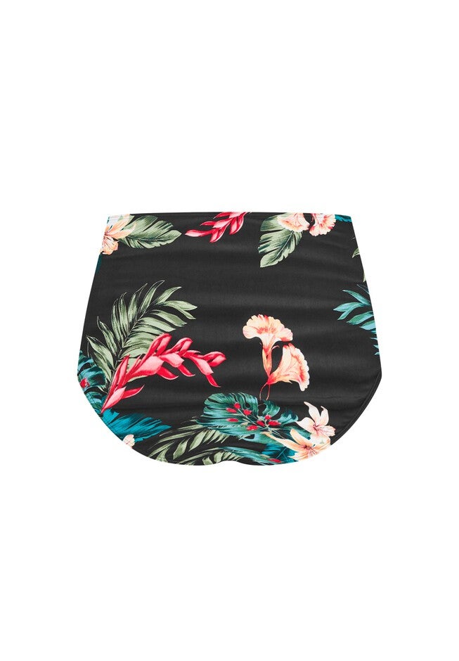 Ingrid Ruched Print Brief - black, BLACK, alternate image number null