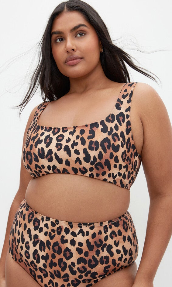 Vigo Print Underwire Bikini Top - animal, BROWN, hi-res image number null