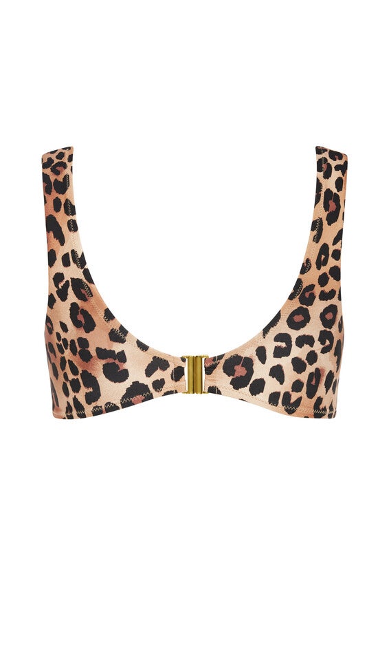 Vigo Print Underwire Bikini Top - animal, BROWN, alternate image number null