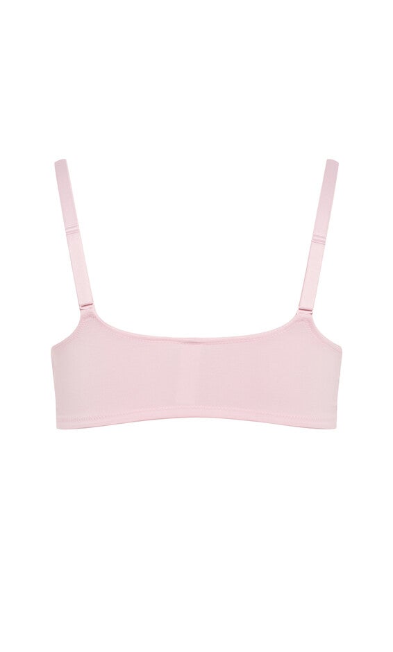 Smooth & Chic Front Close Cotton Push Up Bra - pink icing, PINK, alternate image number 3
