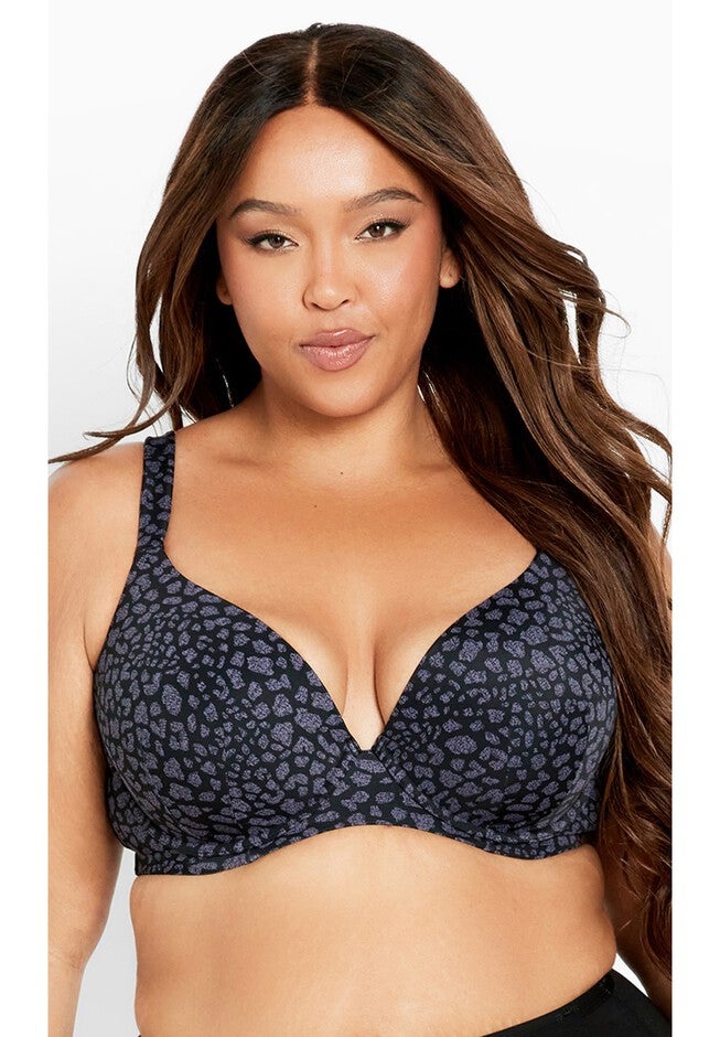 Fashion Plunge Print Bra, BABY ANIMAL, hi-res image number null