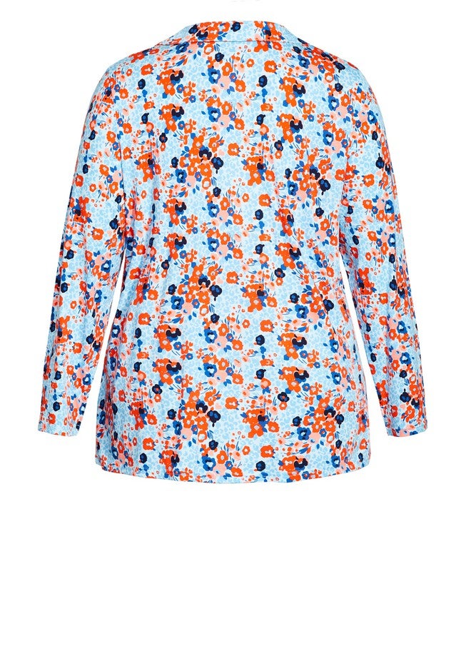 Button Print Sleep Top, FLORAL, alternate image number null