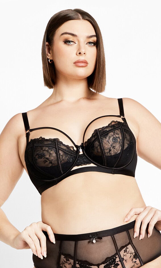 Smooth & Chic Front Close Cotton Push Up Bra - pink icing, PINK, alternate image number 1