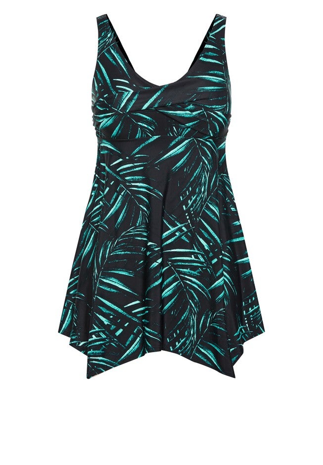 Icon Print Swimdress, AQUA TROPICS PRINT, alternate image number null