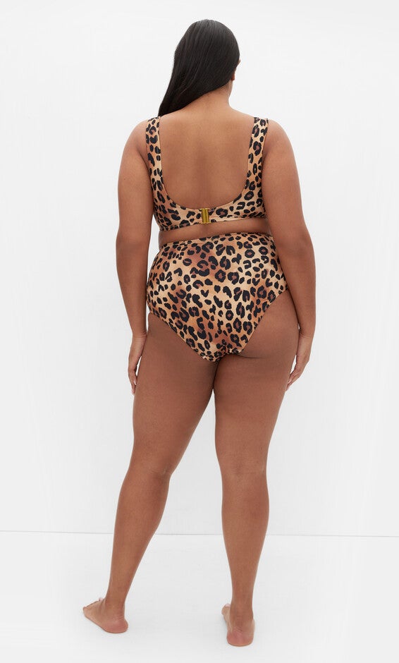 Vigo Print Underwire Bikini Top - animal, BROWN, alternate image number null