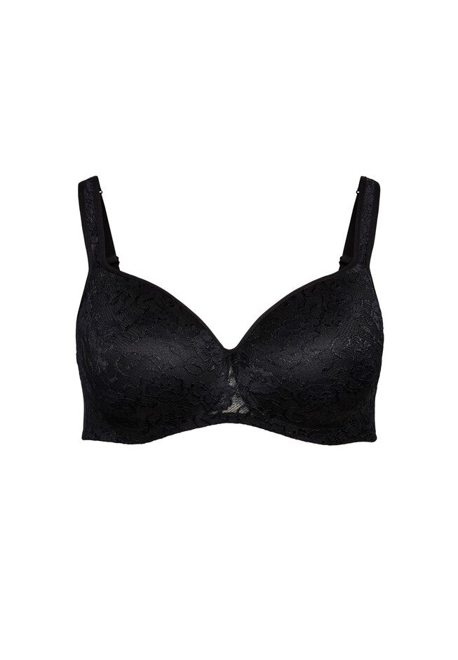 Lace Balconette Bra Contouring Underwire Bra, BLACK, alternate image number null