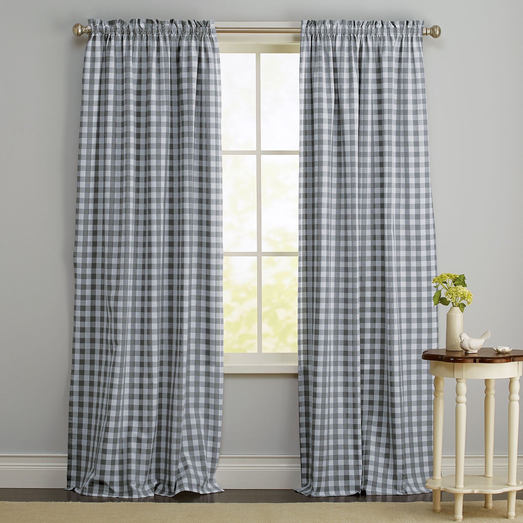 Buffalo Check Rod-Pocket Panel, , on-hover image number 1