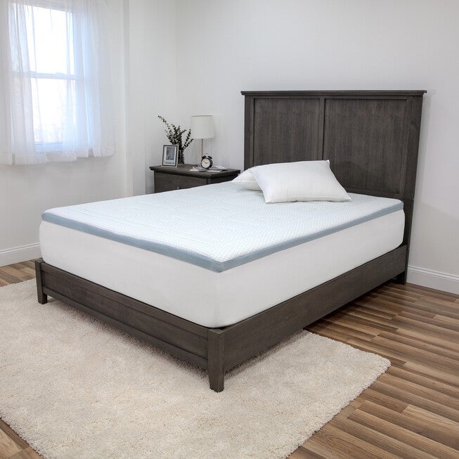 SensorPEDIC SensorCOOL 3-Inch Gel-Infused Memory Foam Mattress Topper, , on-hover image number 1