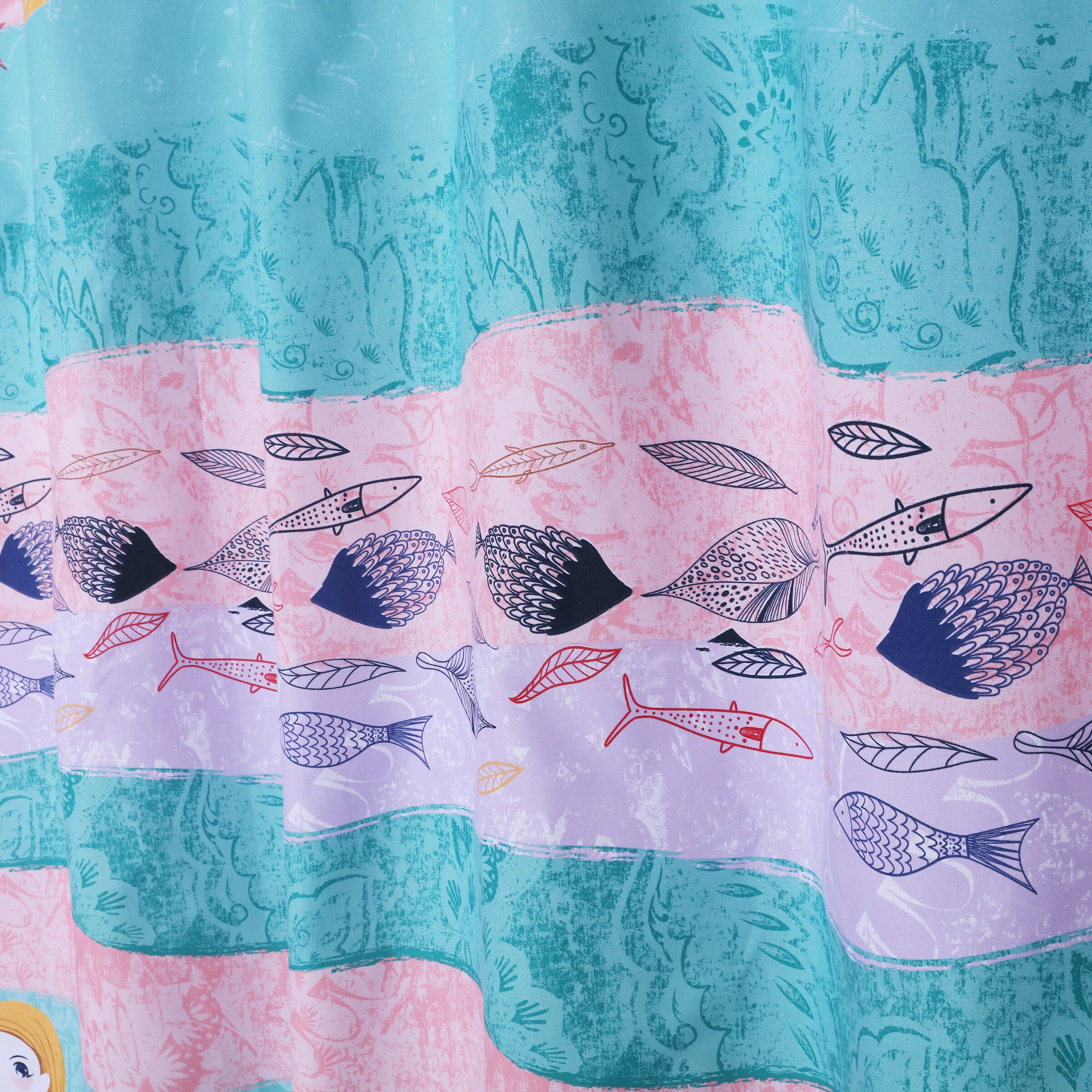 Greenland Home Fashions&trade; Mermaid Bath and Shower Curtain, MULTI, alternate image number 4