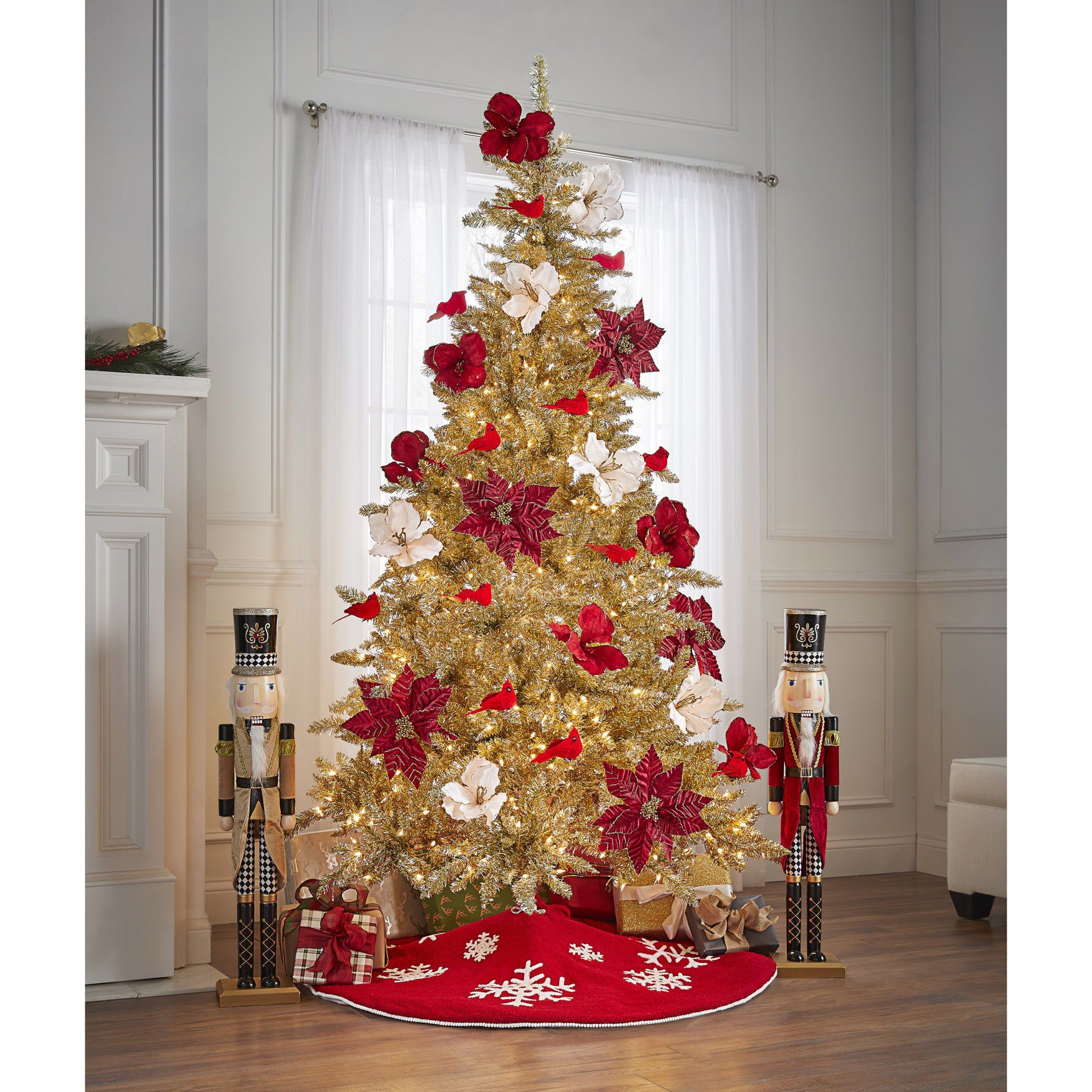 7&frac12;FT Pre-Lit Champagne Tree