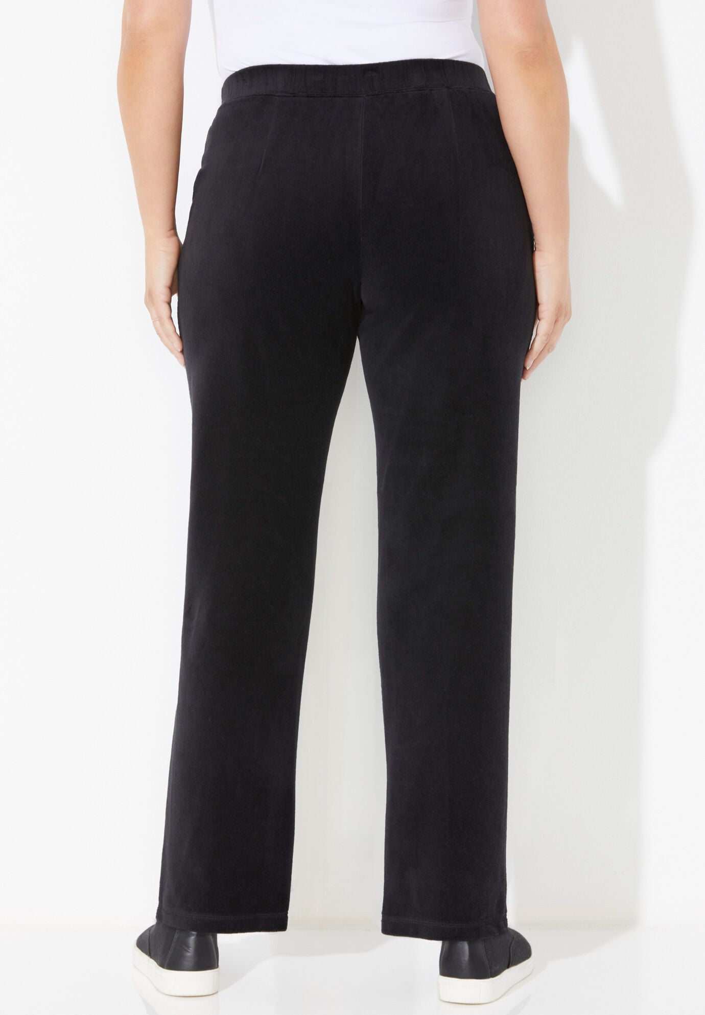 Cozy Velour Pant, BLACK, alternate image number 2