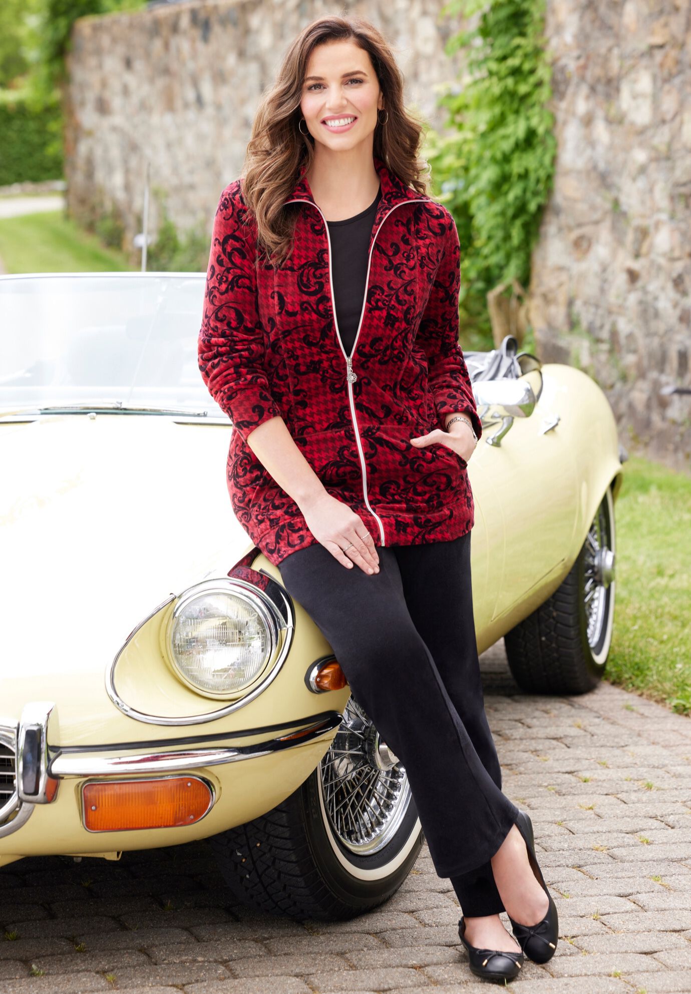 Cozy Velour Jacket, , alternate image number 2