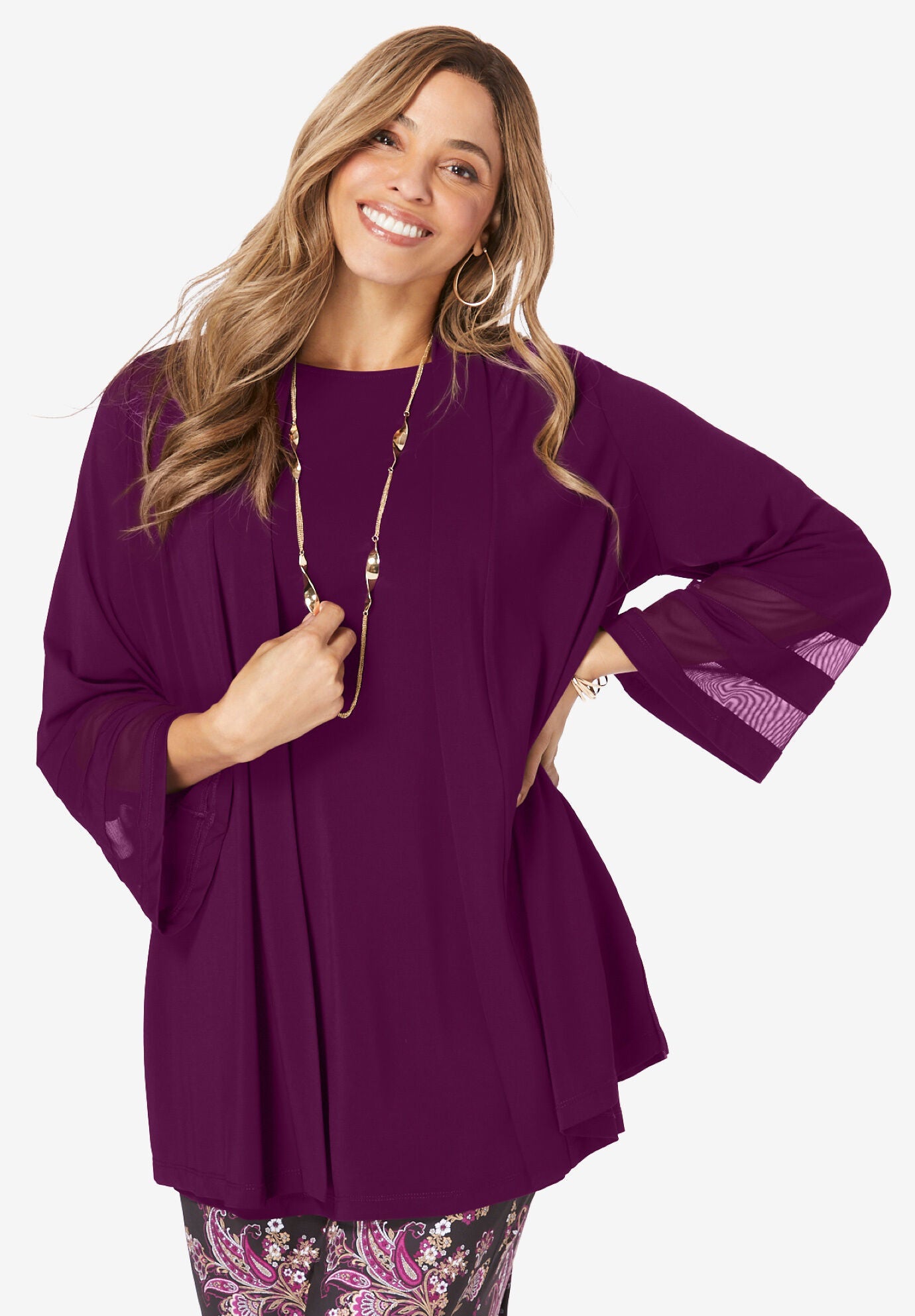 Illusion Topper, DARK BERRY, hi-res image number 0