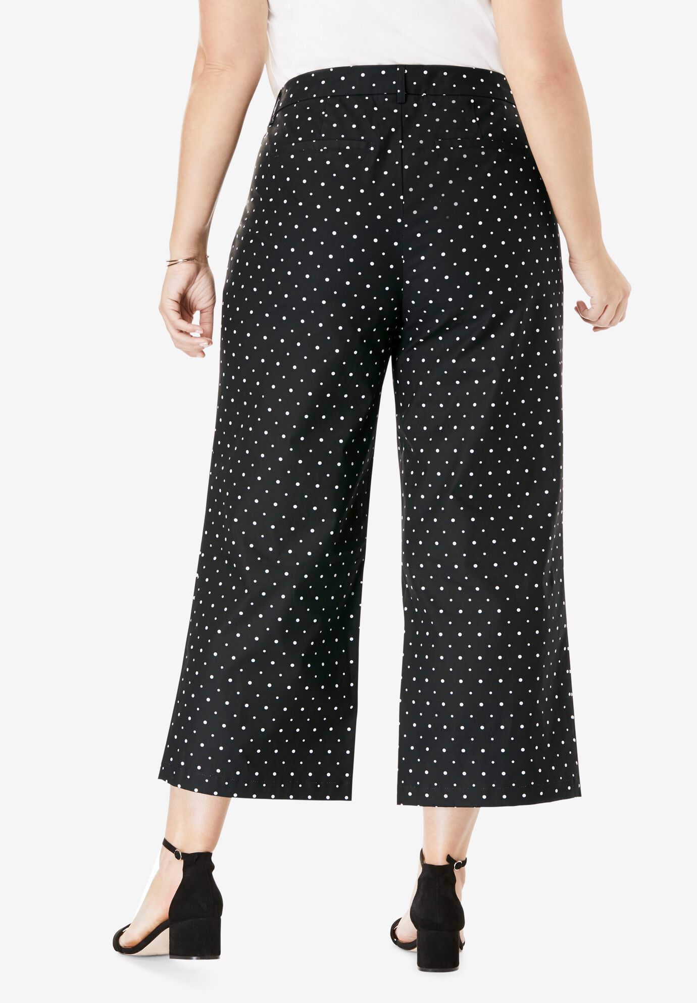 Wide-Leg Stretch Poplin Crop Pant, , on-hover image number 1