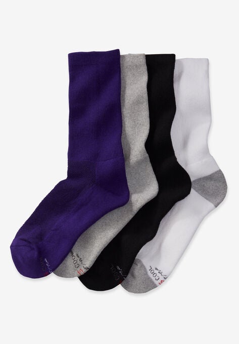 Hanes® 4-Pack Crew Socks, MULTI, hi-res image number null