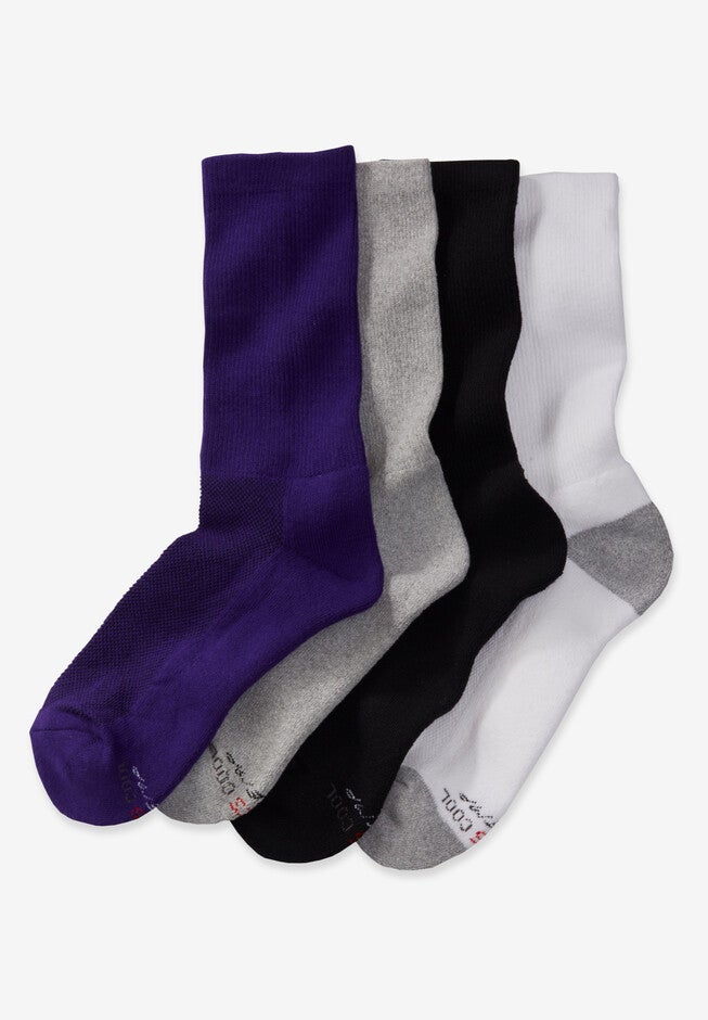 Hanes® 4-Pack Crew Socks, MULTI, hi-res image number 0