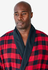 Jersey-Lined Flannel Robe, , alternate image number 3