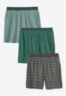 Cotton Boxers 3-Pack, ASSORTED HUNTER GREEN, hi-res image number null