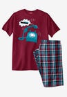 Lightweight Cotton Novelty PJ Set, BED IS CALLING, hi-res image number null