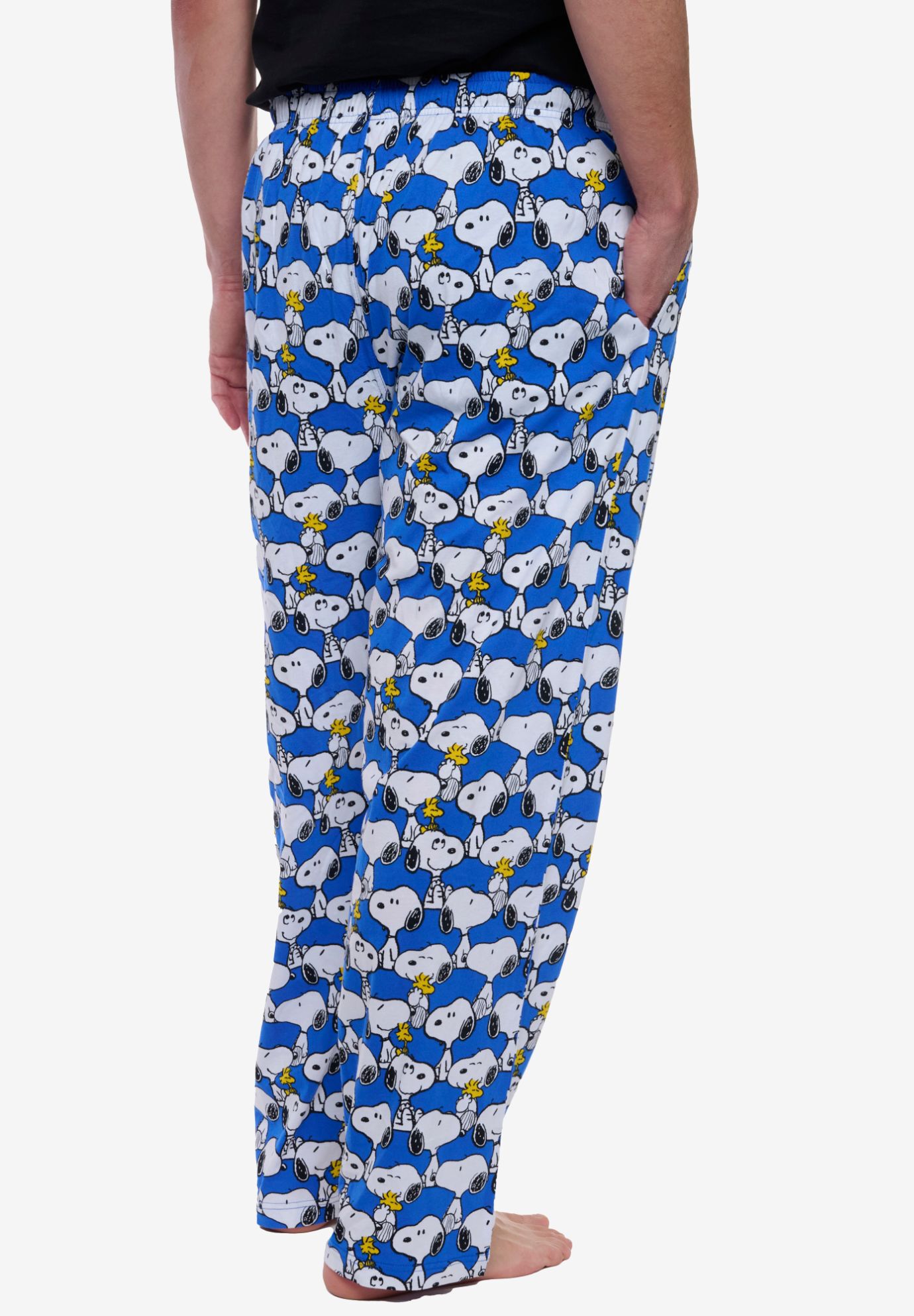 Peanuts Snoopy & Woodstock Pajama Pants Lounge Wear Sleepwear, BLUE, alternate image number 4