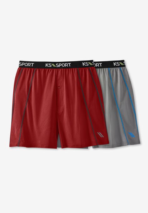 KS Sport™ Performance Boxers 2-Pack, ASSORTED WARM COLORS, hi-res image number null