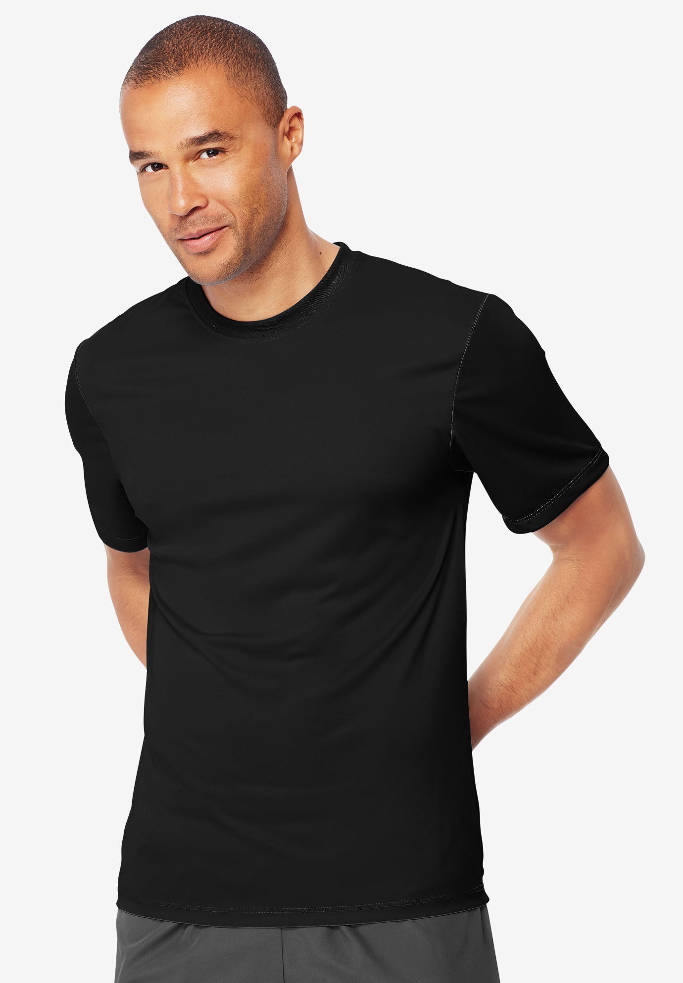 Hanes&reg; Cool DRI&reg; Tagless&reg; T-Shirt, BLACK, hi-res image number 0