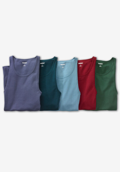 Cotton Tank Undershirt 5-pack, ASSORTED COLORS, hi-res image number null