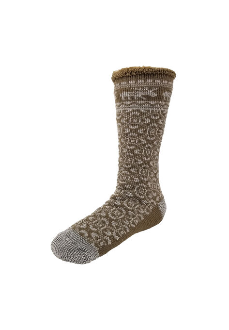 Mens Moose Nordic Thermal Sock 2.7 Tog Thermal Sock, BROWN, hi-res image number null