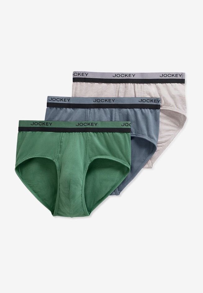 Jockey ® 3-Pack Performance Brief, FERN IRON HEATHER GREY, hi-res image number 0
