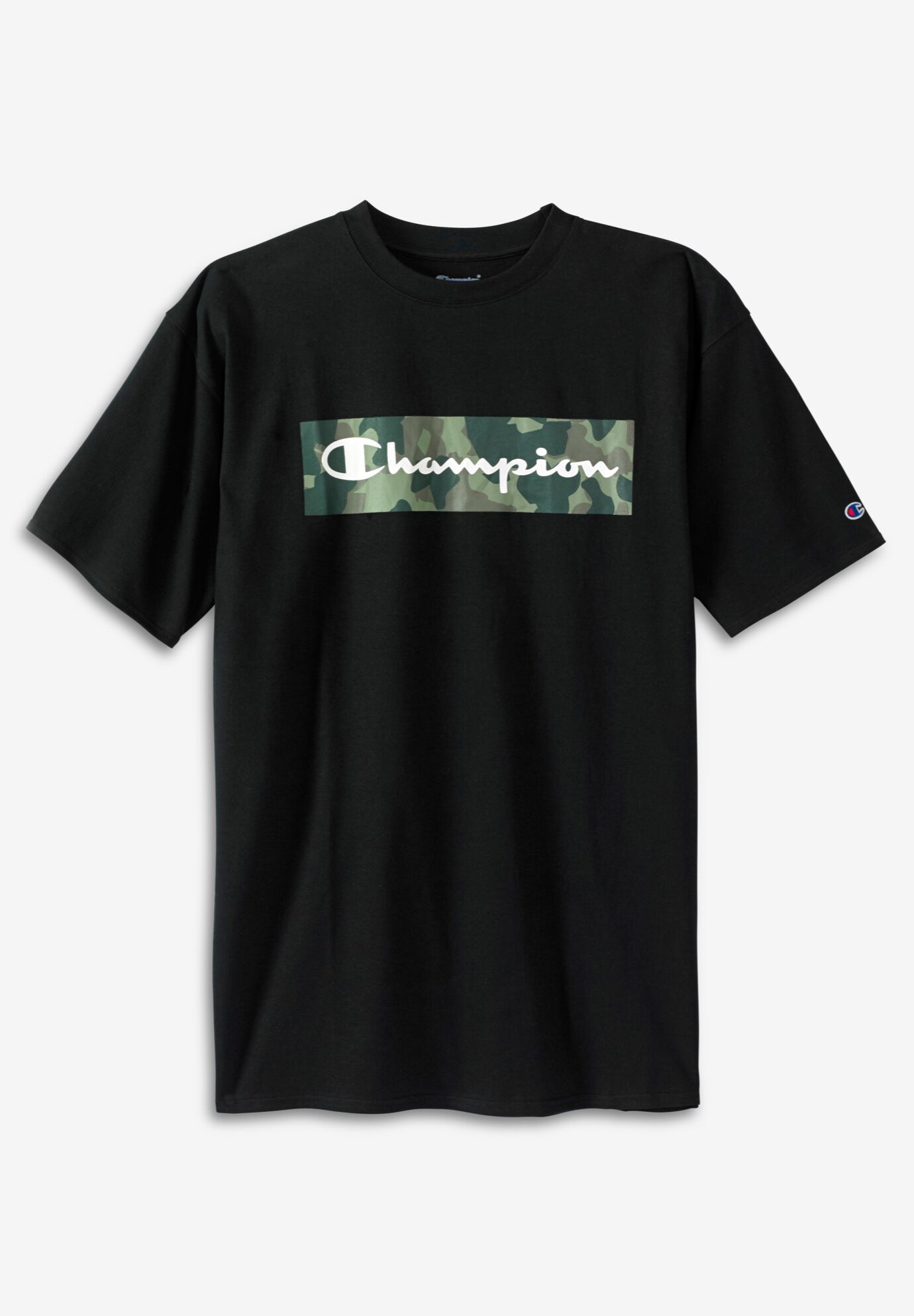 Champion&reg; Camo Screenprint T-Shirt, BLACK, hi-res image number 0