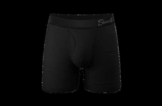 The Threat Level Midnight | Black Ball Hammock Pouch Underwear With Fly, BLACK, hi-res image number null