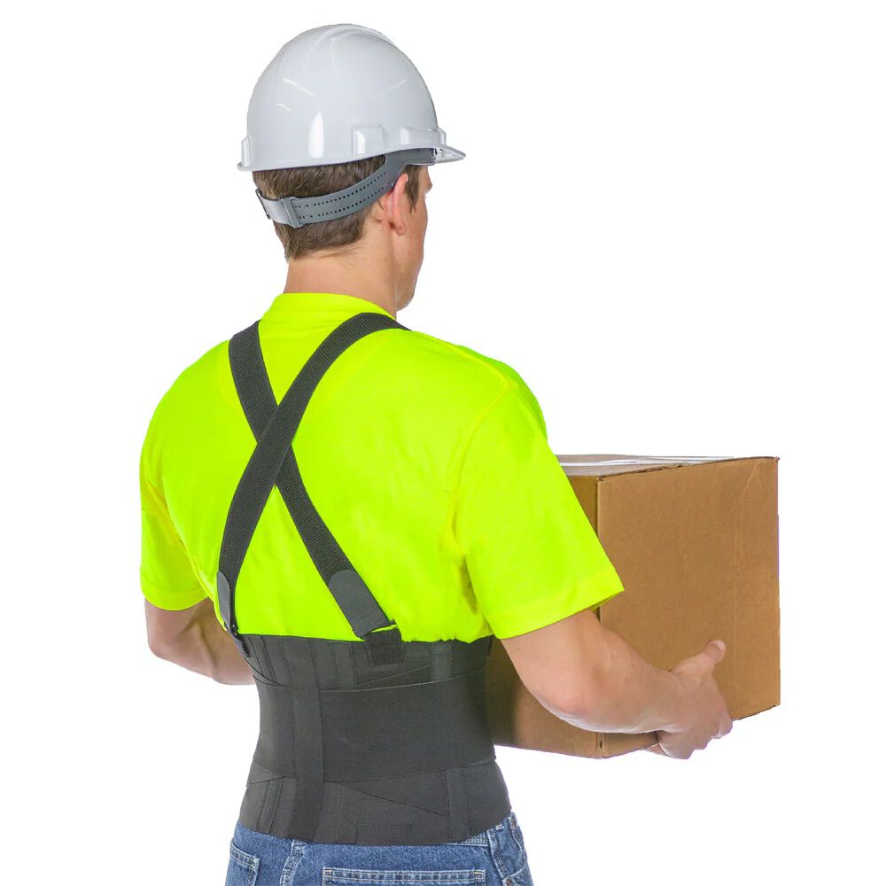 Industrial Back Brace for Work, BLACK, hi-res image number 0