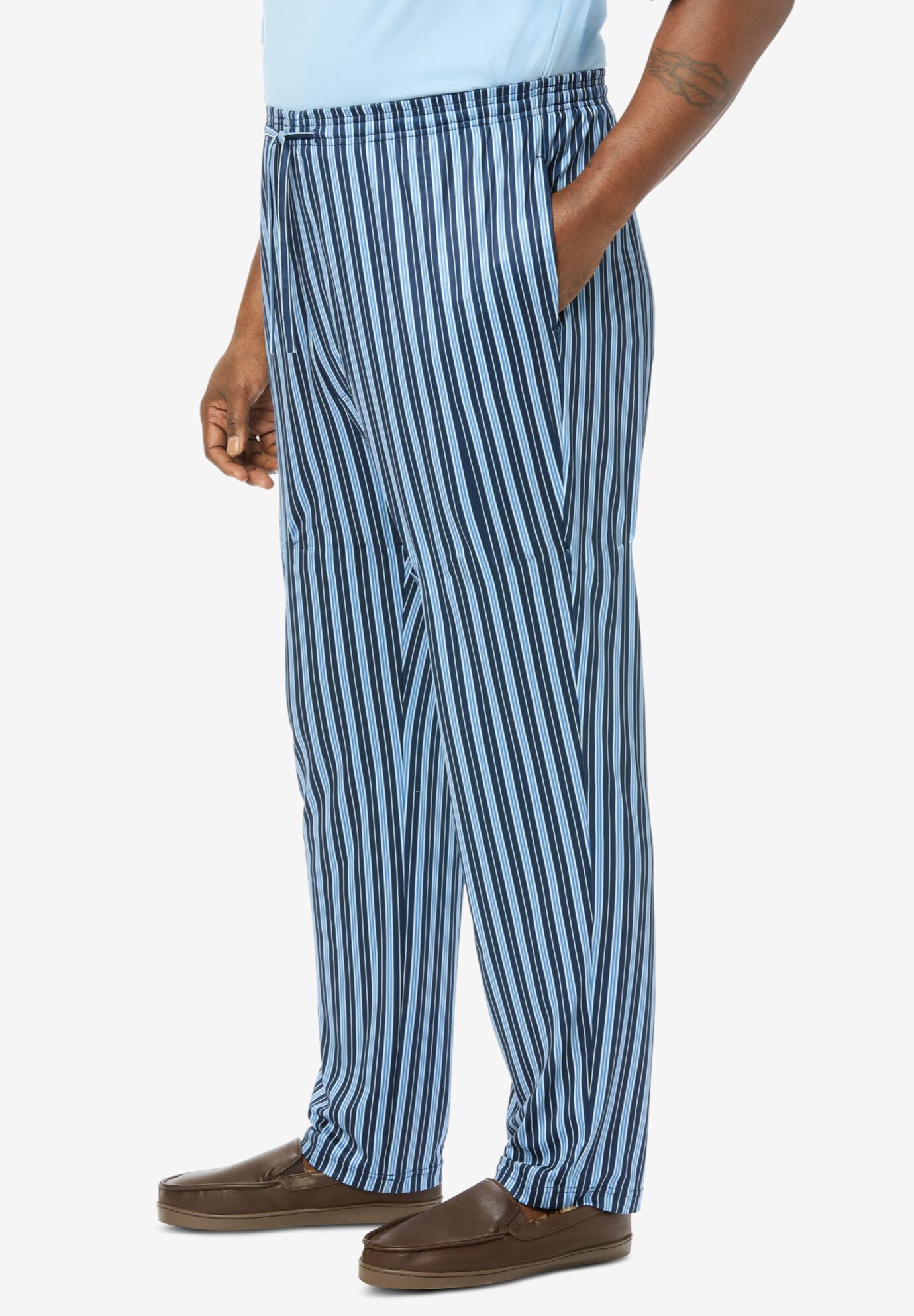 Ultra-Soft Pajama Pants, NAVY STRIPE, alternate image number 3